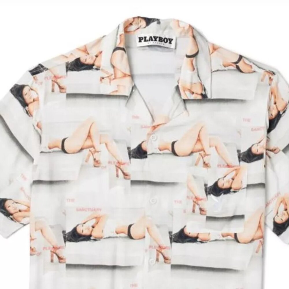 NWT Playboy x PacSun The Sanctuary Camp Button-up Shirt Men's size LARGE